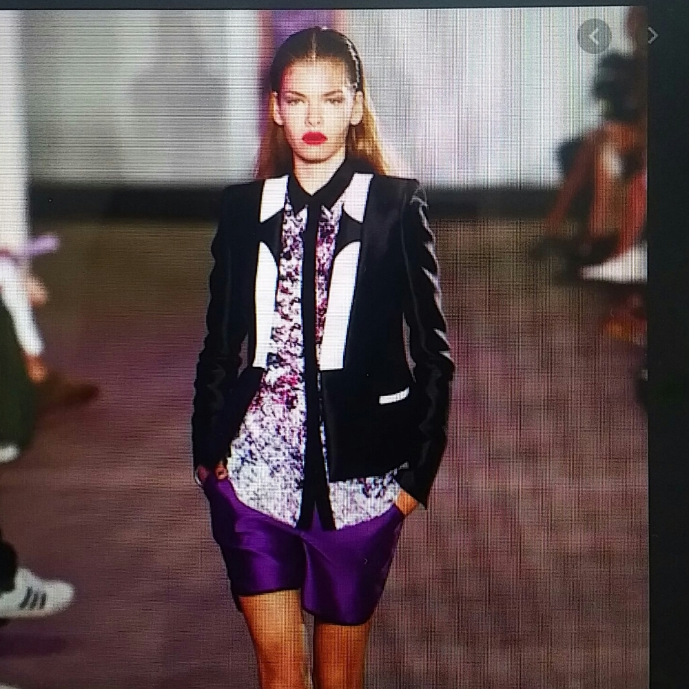 HP! PRABAL GURUNG - luxe silk wool runway shorts